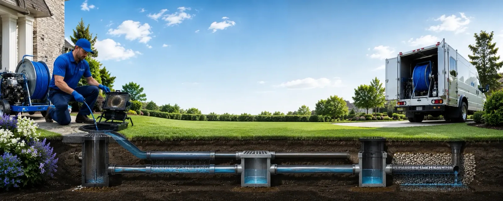 Outdoor drain cleaning information for Piney Woods, MS